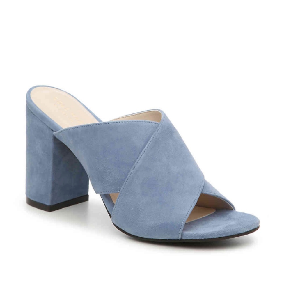 Cole Haan Gabby Sandal Light Blue Suede